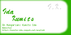 ida kumits business card